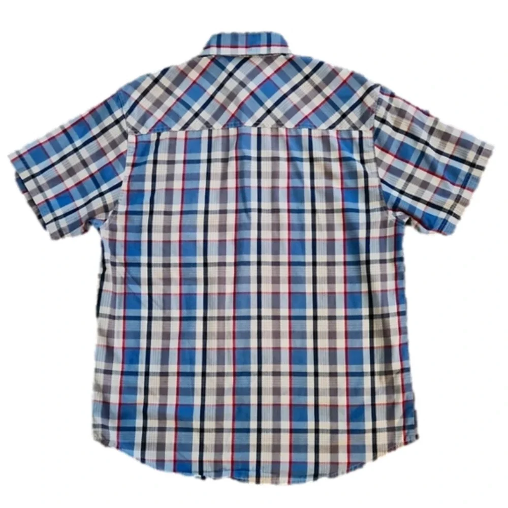 C.e. Schmidt Workwear Blue & Red Plaid Button-Up Shirt - Picture 2 of 6